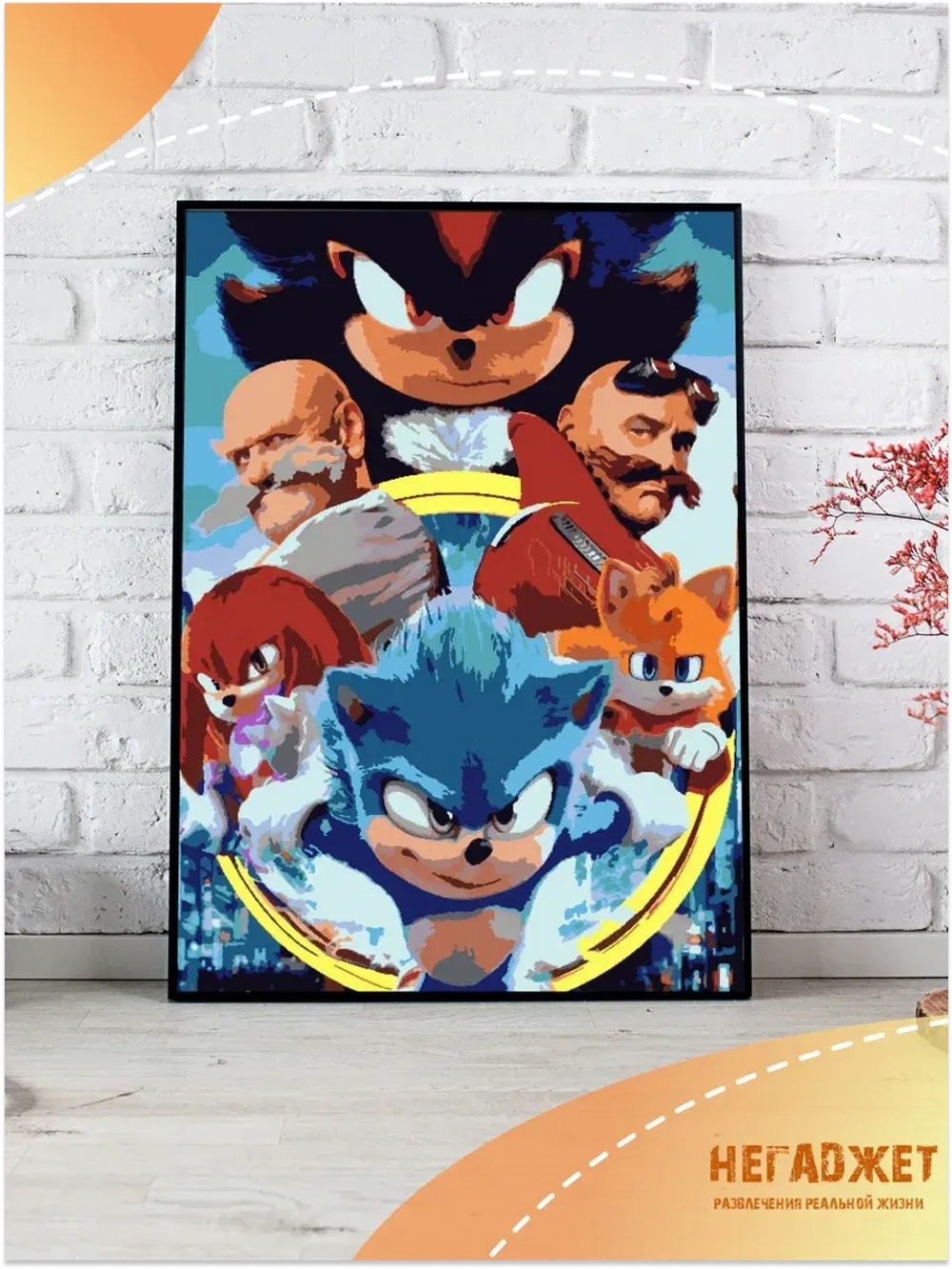 Картина по номерам Соник
