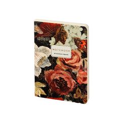 Bloknot \ Блокнот \ Notebook  Тетрадь А6 из экокожи, "Флора. Пышный букет" 60 л. Линейка