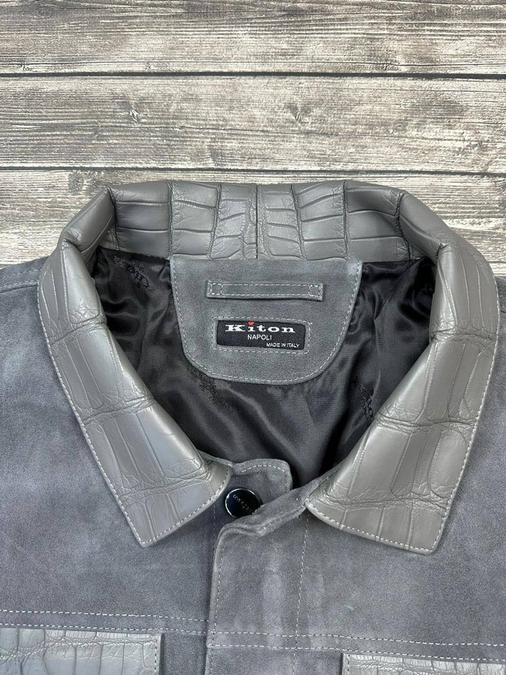 Куртка Kiton вставки из кожи крокодила, арт. 477165881