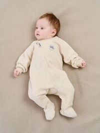 Комбинезон-косуха с закрытой ножкой "Ванильный пудинг" утепленный 0+