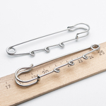 Основа для броши-булавки, сталь, 3 петли, размер 75*15 мм, цена за 1 шт