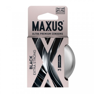 Презервативы MAXUS Extra Strong, утолщенные, черные, 3 шт