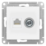 ATLASDESIGN РОЗЕТКА двойная ТВ + компьютерная RJ45 кат. 5e, механизм, ЛОТОС