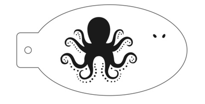 Трафарет для аквагрима овальный "Осьминог" 7 на 13 см