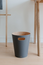 Корзина для мусора Woodrow серая, Umbra