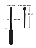 Черный набор из 2 уретральных стимуляторов