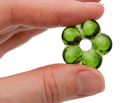 Подвеска-бусина "Цветок" 24мм, стекло