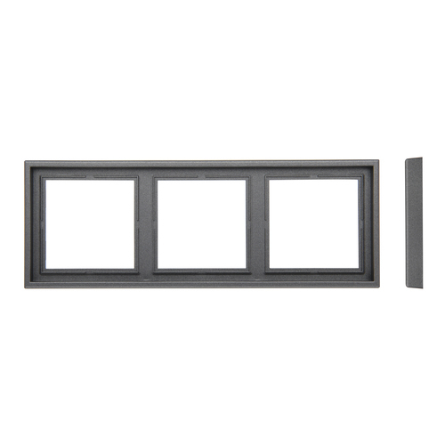 Рамка 3-местная LIREGUS MODERN K14-445-03.M/BM антрацит матовый