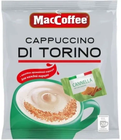 Кофейный напиток MacCoffee Cappuccino Di Torino с корицей, 20 шт