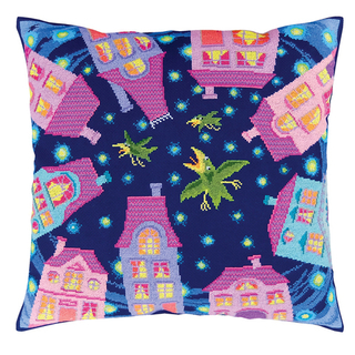 "Теплый свет ночных окон"-СU024  подушка