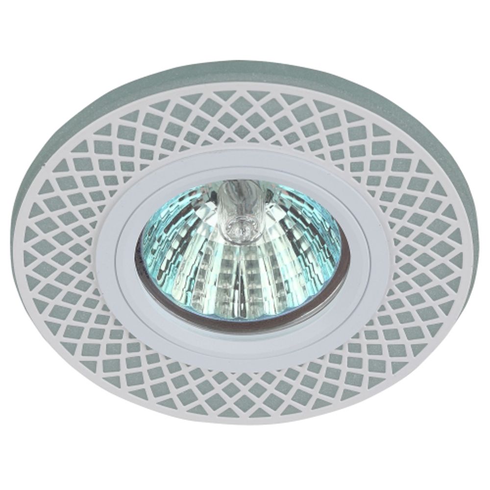 DK LD42 WH/WH Светильник ЭРА декор cо светодиодной подсветкой MR16, белый/белый