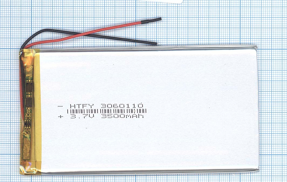 Аккумулятор Li-Pol (батарея) 3*60*110мм 2pin 3.7V/3500mAh