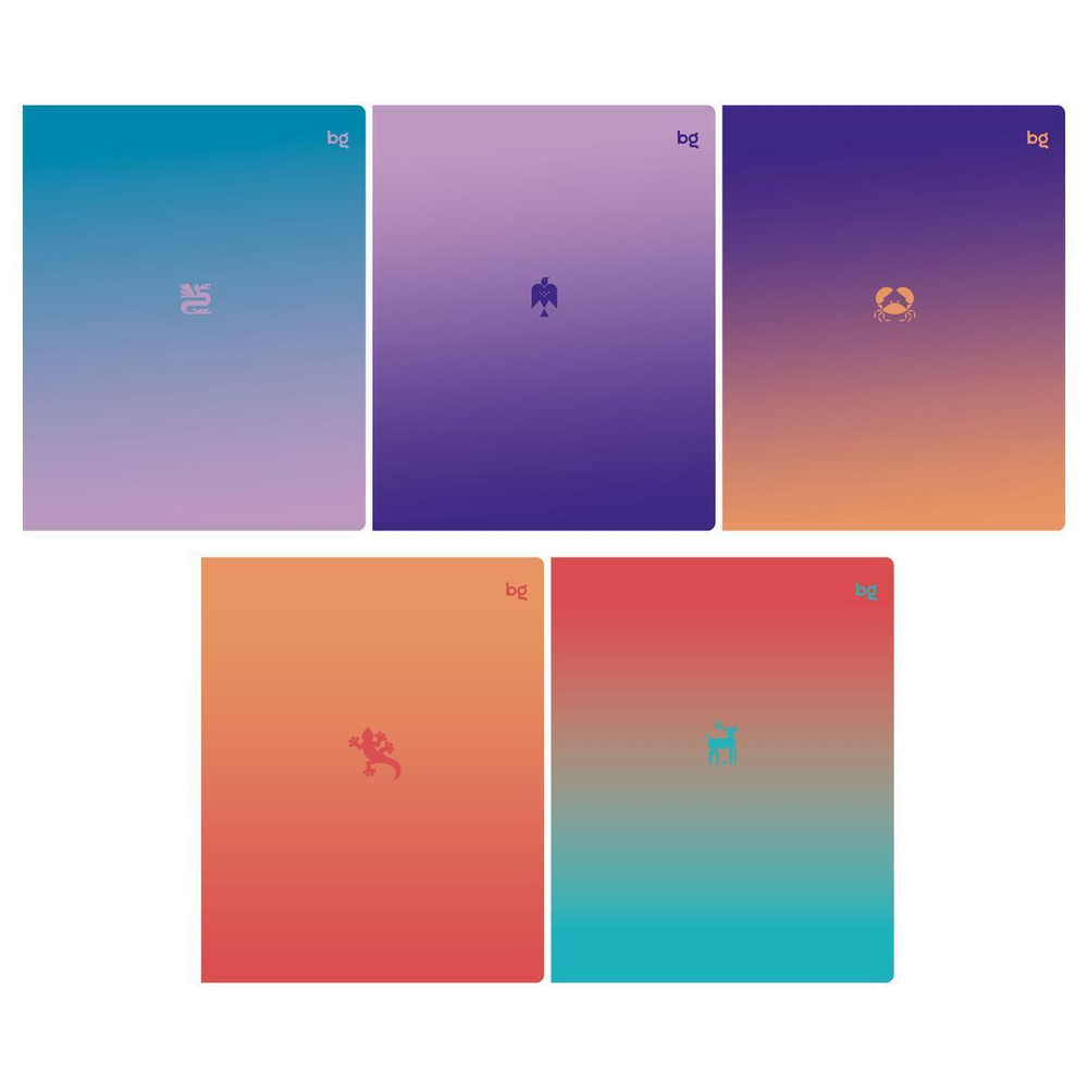 Тетрадь 40л А5 линия,эконом "Градиент"(BG)