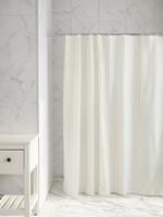 Шторка для ванной DeNASTIA mat stripe 180x200 ПЕВА, белый