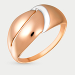 Кольцо из розового золота 585 пробы без вставок для женщин (арт. 018717)