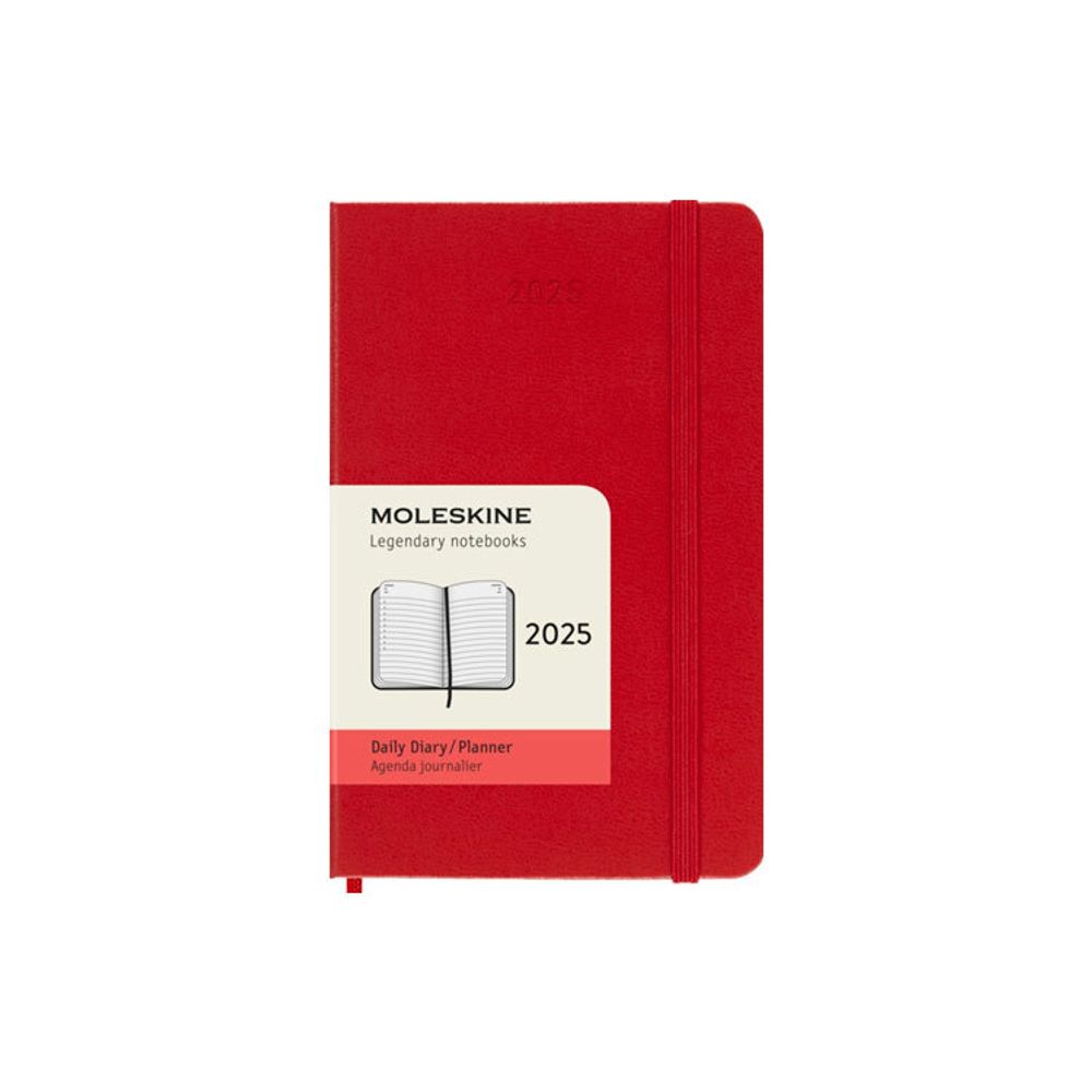 Ежедневник Moleskine Classic Soft Daily Pocket красный (DSF212DC2)