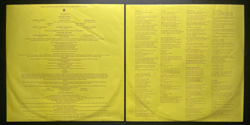 Earth, Wind & Fire ‎– Faces 2LP (Япония 1980г.)