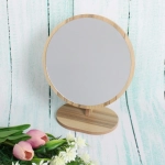 Зеркало настольное в деревянной оправе «High Tech - Fashion Tu» круг, 17*17см