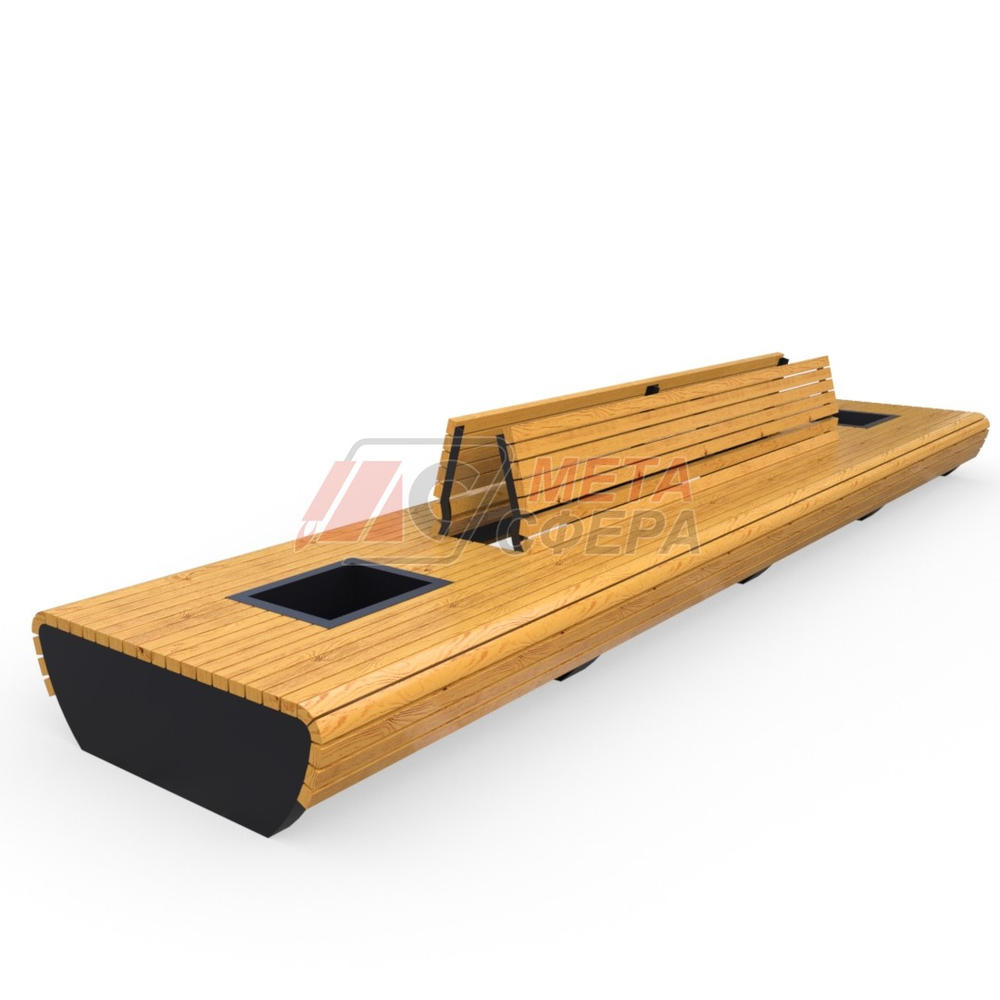 Скамья с 2-мя вазонами Nesso