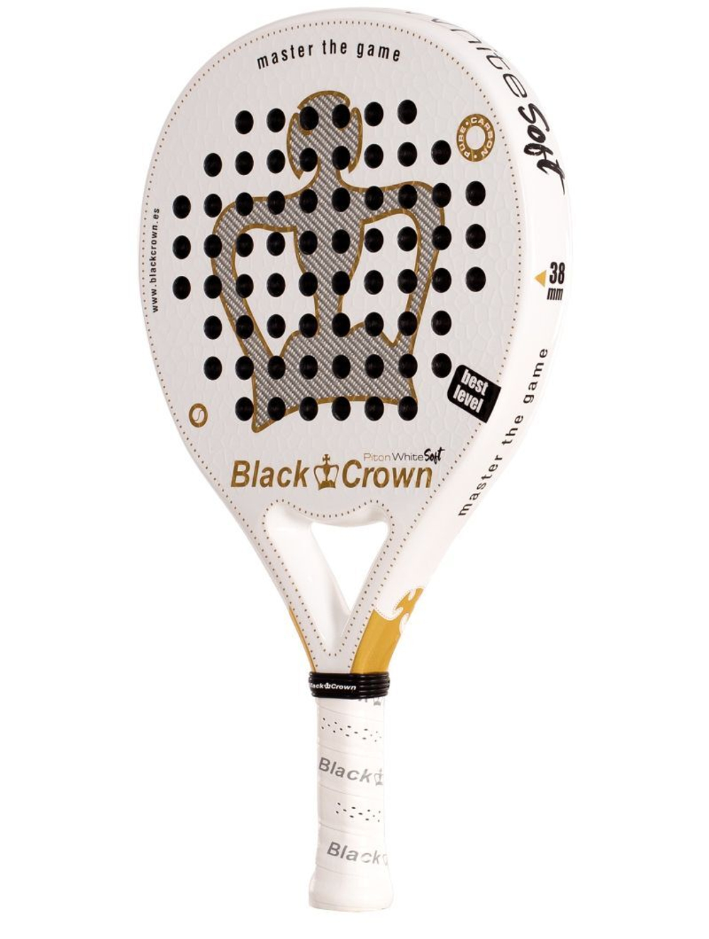 Ракетка для падел тенниса Black Crown Piton White Soft