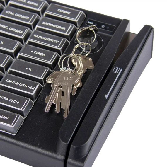 Клавиатура программируемая KB-PION306 (79 клавиш; PS/2; MSR123; ключ) черная, арт. PP30678_L_MSR123_PS/2_B