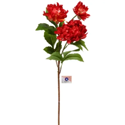 Цветок искусственный «Natur» 67см Пион красный