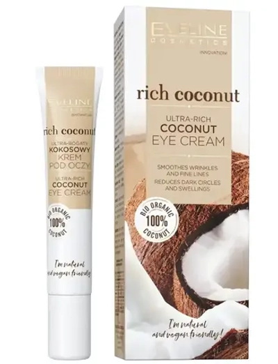 Крем для кожи вокруг глаз Eveline Rich Coconut богатый питательный кокосовый 20мл