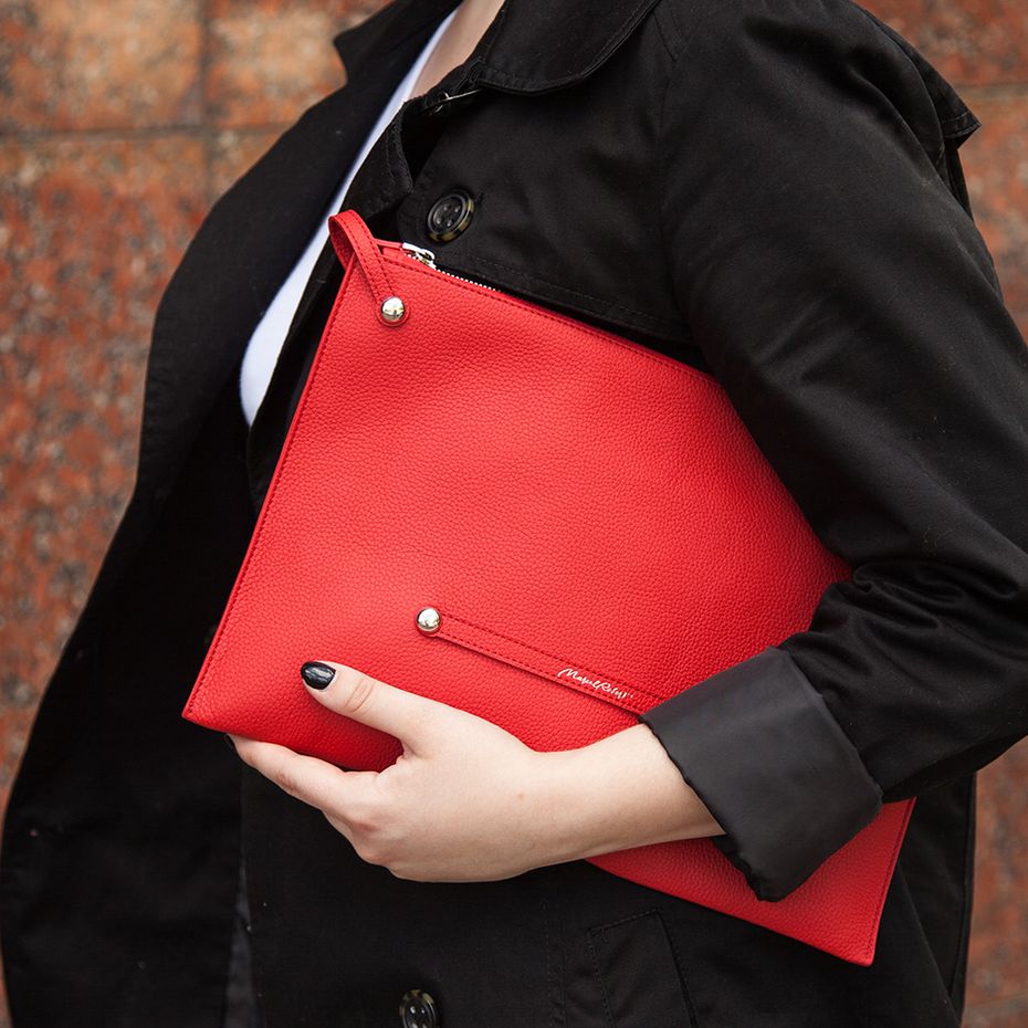 Женская сумка Tereze Easy из натуральной кожи теленка, красного цвета