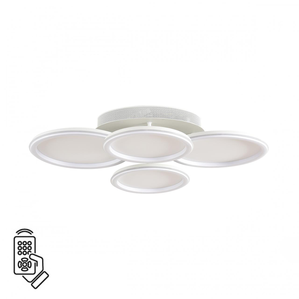 8380/95CL LEDIO LN26 000 белый, металл/акрил Умная люстра потолочная с ПДУ и голосовым управлением LED 95W 3000-6500К 220V ALIS SMART