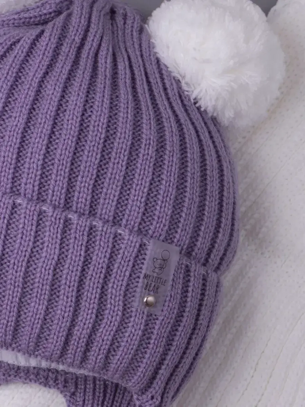 Шапка детская осенняя и шарф с ушками