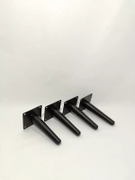 Ножки мебельные Черные прямые Шпага 150 мм/4шт