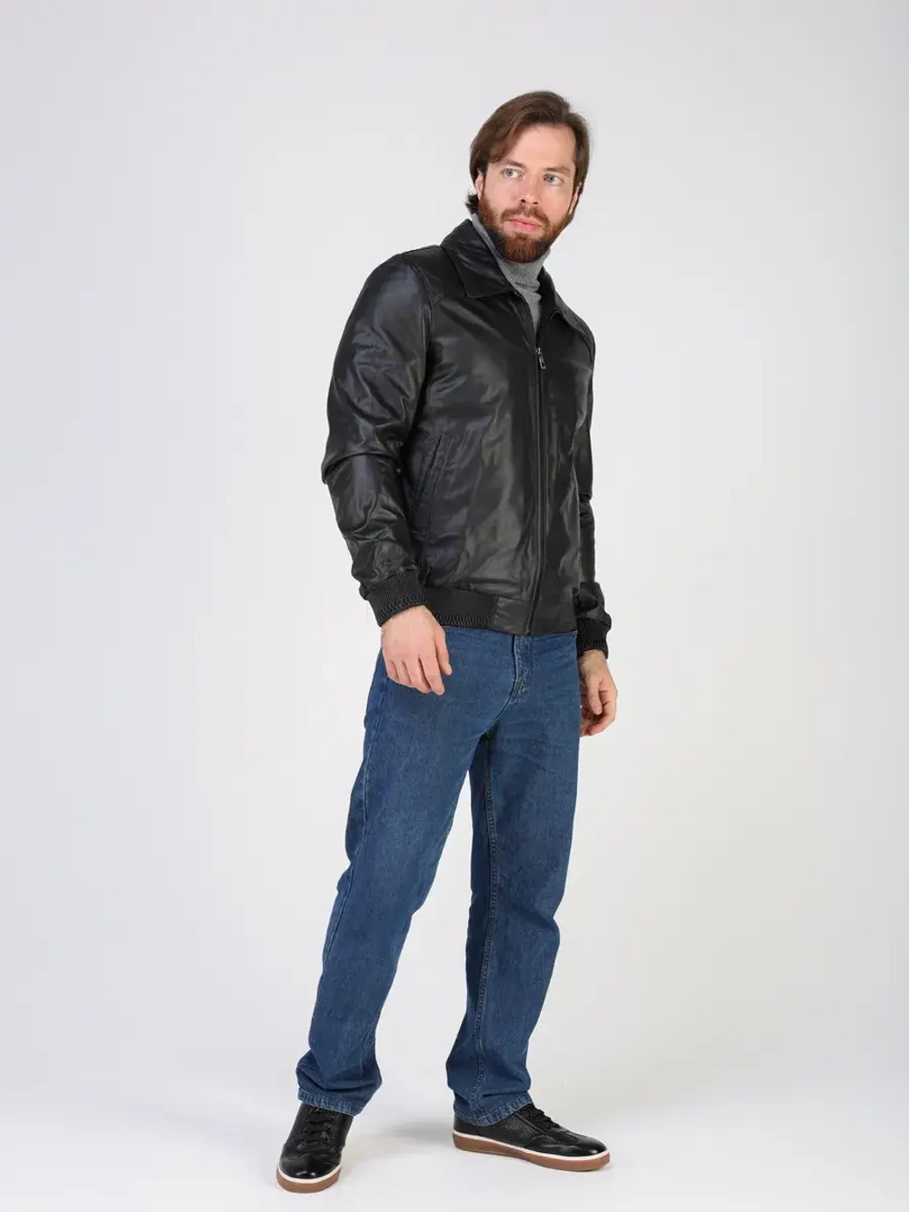 Кожаная куртка демисезонная