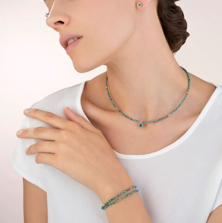 Серьги-пусеты Coeur de Lion Petrol Rosegold 0228/21-0628