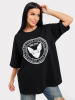 Футболка оверсайз больших размеров принт