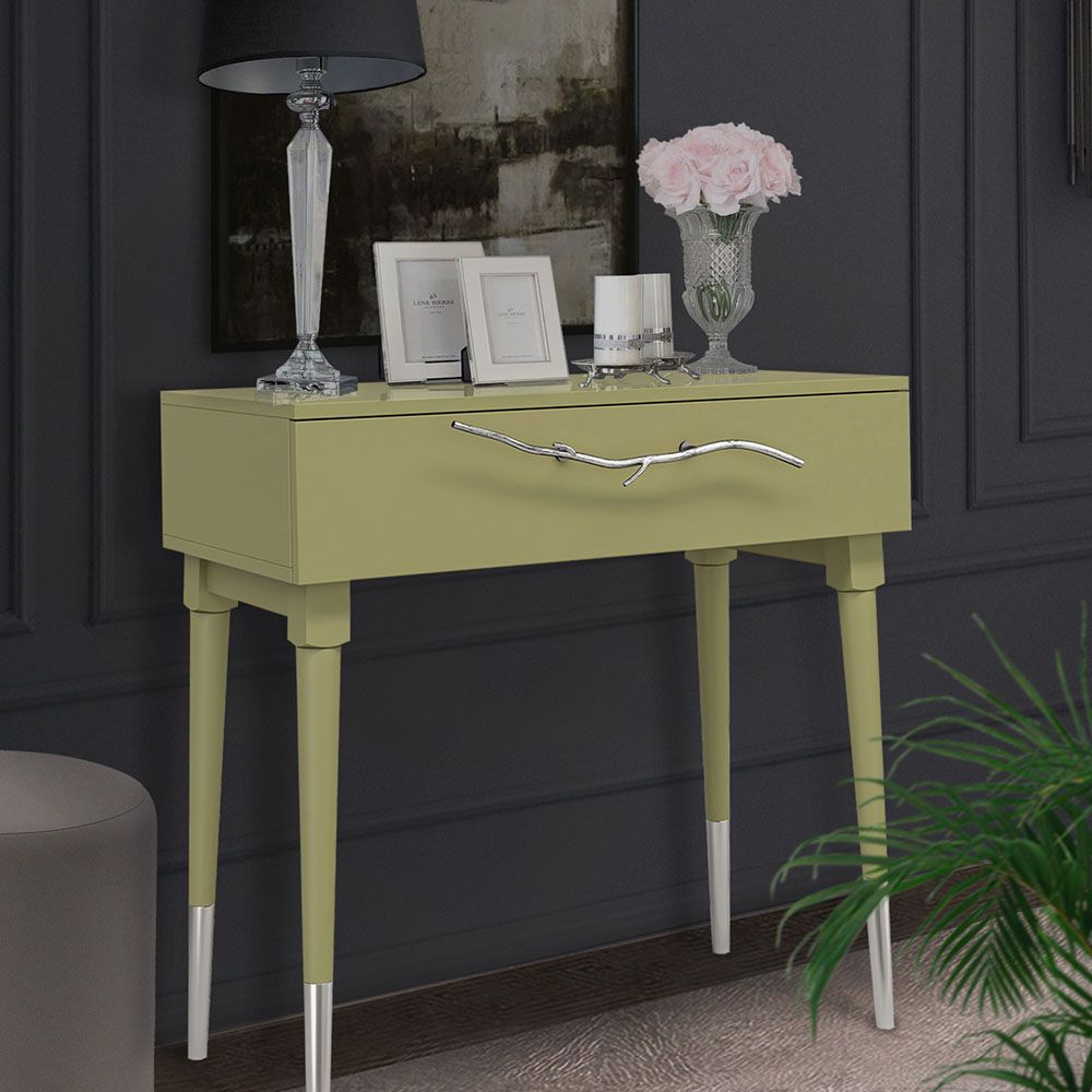 Консоль Арт Колор matte Стайл Сильвер Зеленая олива матовая