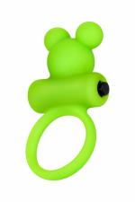 Виброкольцо на пенис A-Toys by TOYFA Chio, силикон, зеленое, 8,1 см, 3,1 см