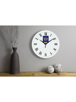 Настенные часы "герб Росрыболовства 02 39" Декор для дома, подарок