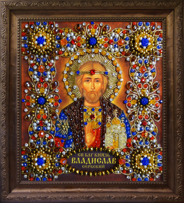 Ии-31 Набор для вышивания хрустальными камнями Святой Владислав