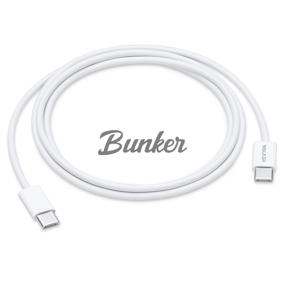 Кабель Type C - Type C Walker C850 белый 1 м