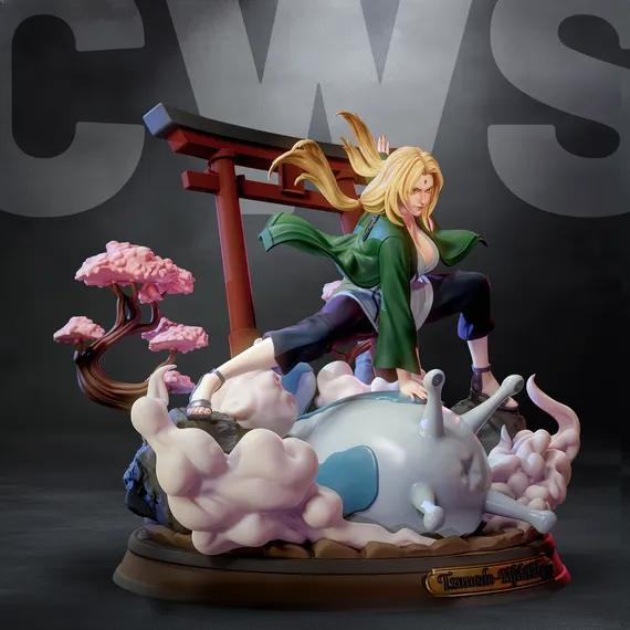 Tsunade and Katsuyu - Naruto