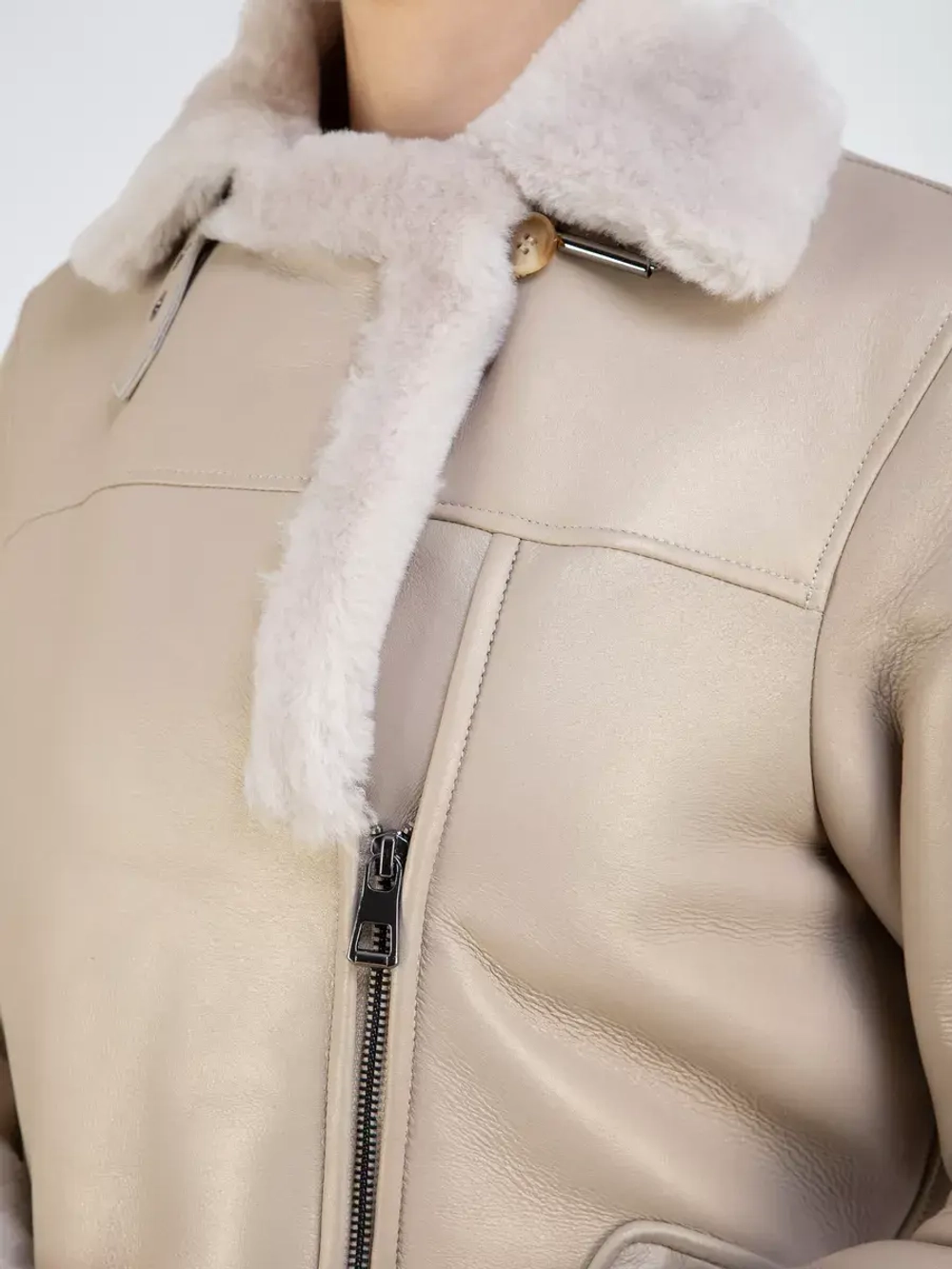 Дубленка авиатор натуральная зимняя