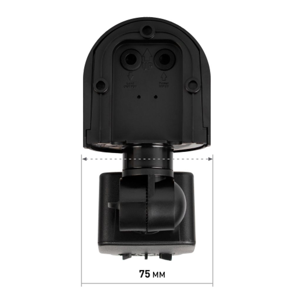 Датчик движения ЭРА MD 04 настенный инфракрасный 1200 Вт угол 180 градусов IP44, черный | Датчики движения