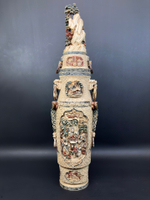 Большая изысканная резная ваза из кости