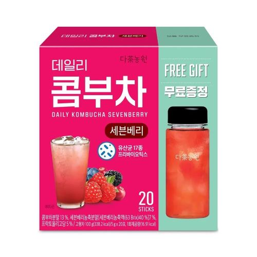 Danongwon Daily Kombucha Sevenberry Комбуча со вкусом 7 ягод (20 шт по 5 гр)