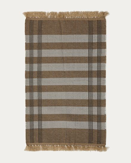 Ковер Barani из полипропилена коричневого и бежевого цвета 60 x 90 см