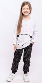 Пижама для девочек (футболка дл.рукав + брюки) 007_ОДК23 мультиколор р.110 (Батик), 1 шт.