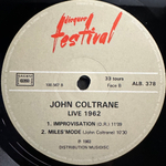 John Coltrane ‎– Live 1962 2LP (Франция 1983г.)