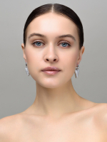 Серьги "Elongate Shine" Silver на швензе амур