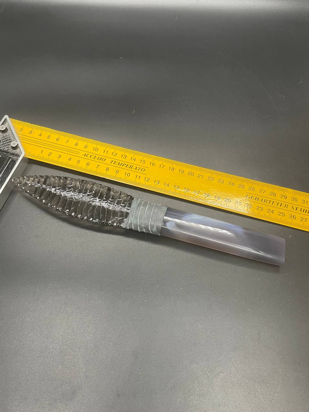 Обсидиановый клинок рукоять Агат 25 см