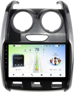 Магнитола для Renault Duster 1 2015-2020, Lada Largus 2021+ (без мультируля, рамка большая глянец) - Teyes CC4L монитор 9" IPS на Android 14, Snapdragon 662, CarPlay, 4G SIM-слот